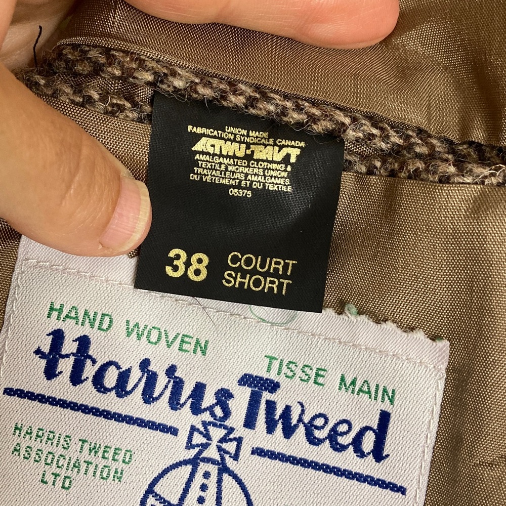 Vintage Harris Tweed Brown Herringbone Sport Coat - Picture 14 of 15